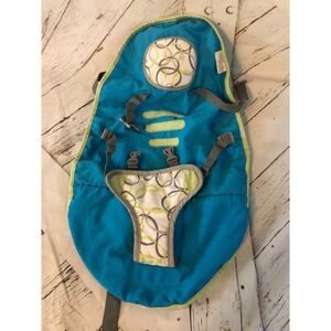 Portable packable fabric highchair seat
